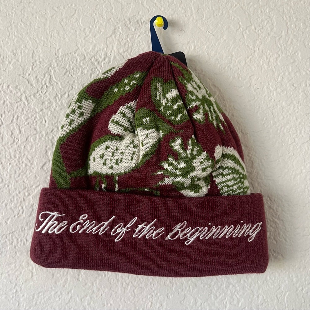 The Hundreds Colibri Burgundy and Green Knit Beanie